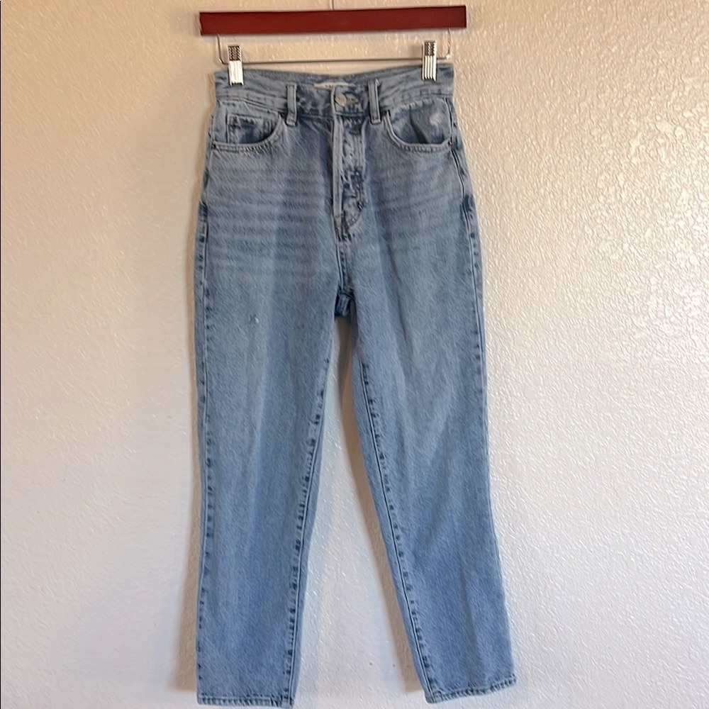 PacSun High Rise Straight Distressed Blue Jeans